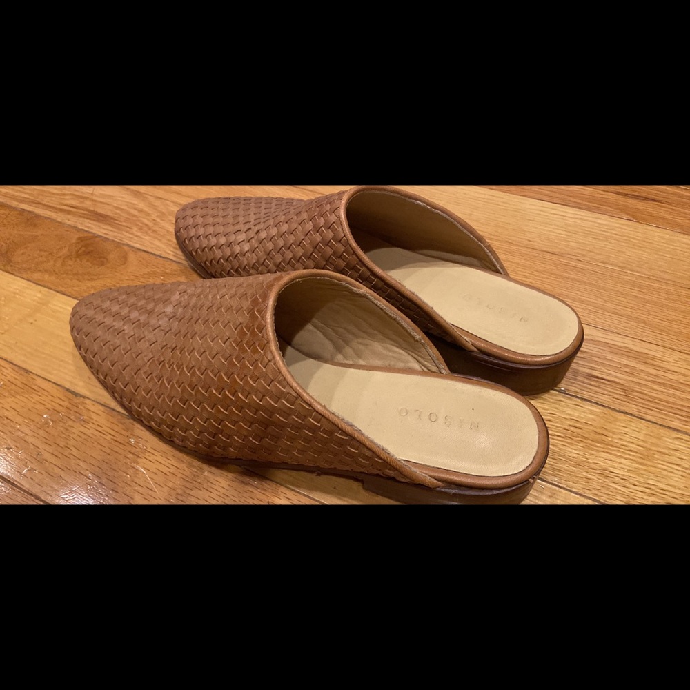Nisolo braided leather mules